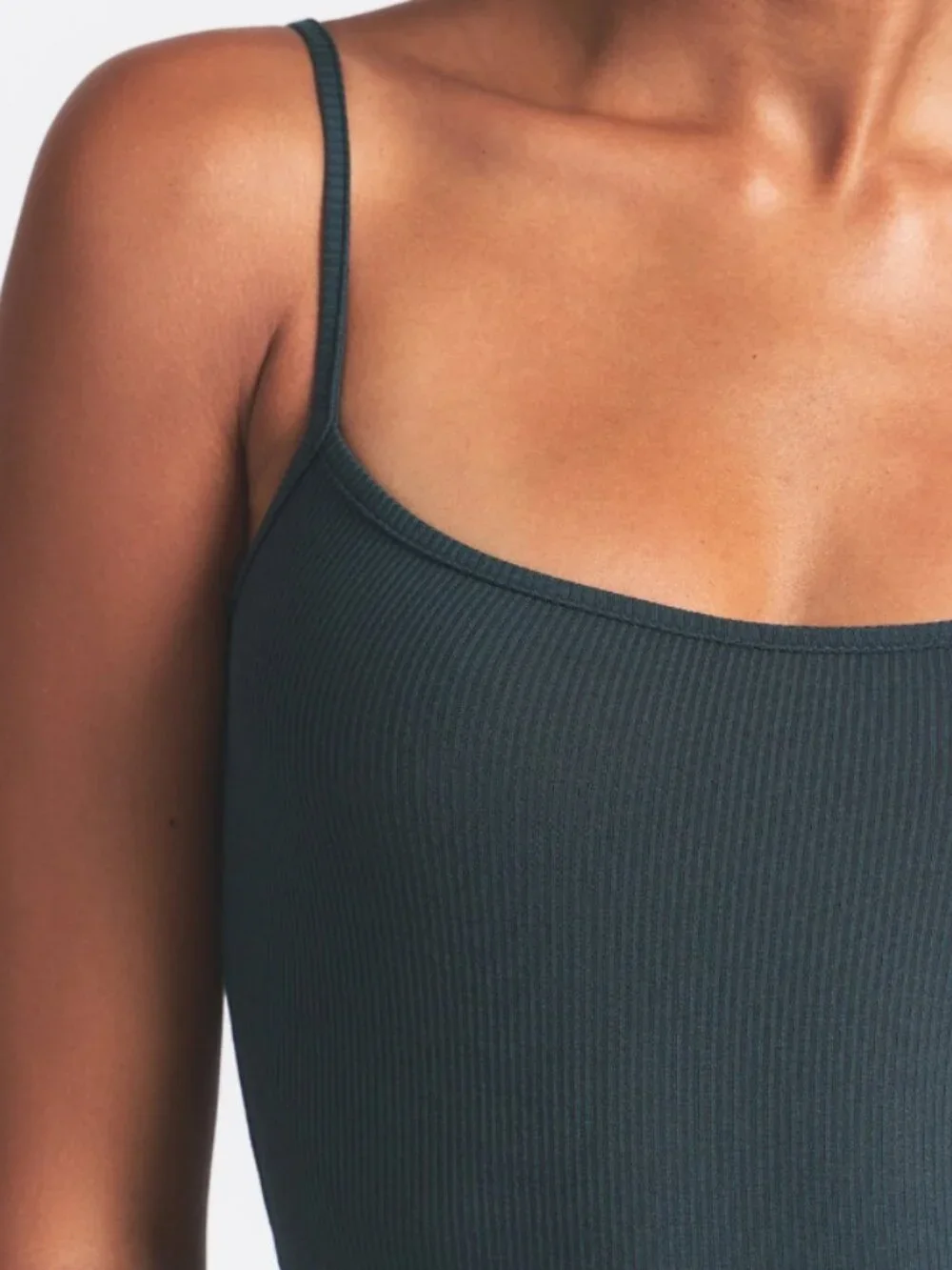 NEW SKIMS Soft Lounge Long Slip Dress Cypress Deep Green Medium NWT Maxi - Picture 5 of 5